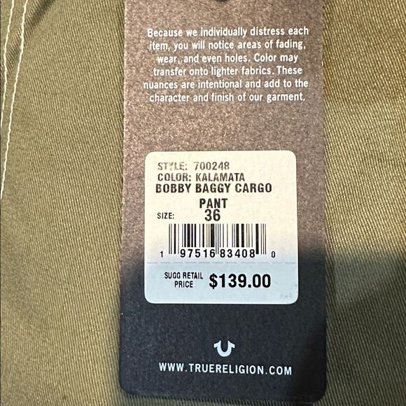 True Religion Green Cargo Pants - Picture 5 of 5